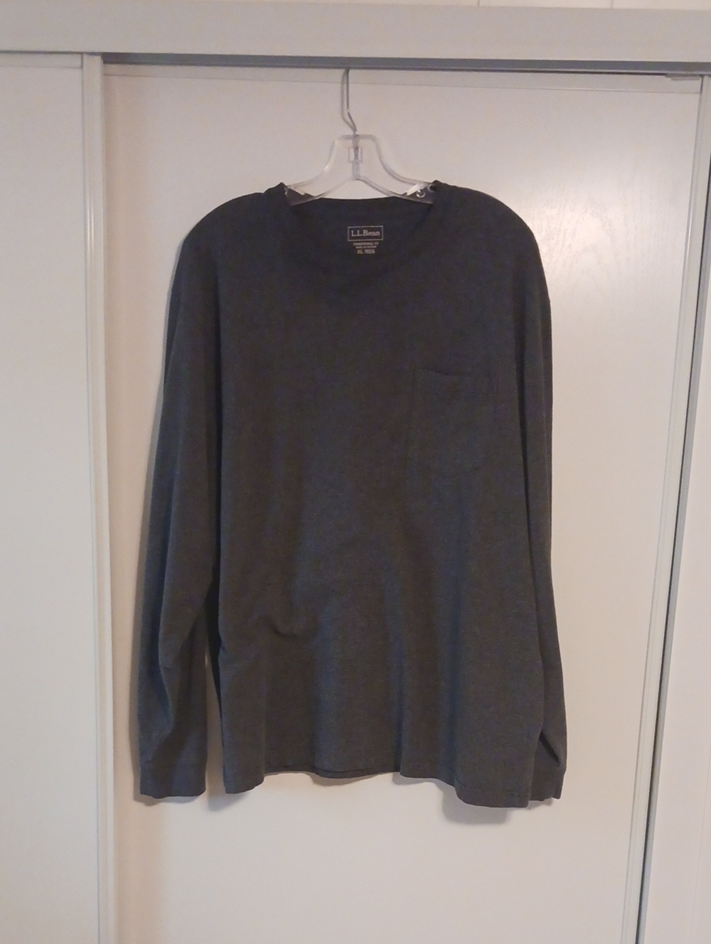 L.L. Bean Long-Sleeve Pocket Tee - Charcoal